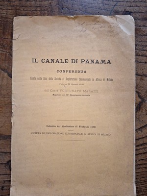 MARAZZI Fortunato.  Der Panamakanal. Mailand, 1890.