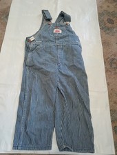 Vintage Round House Youth Overalls Size 4T Hickory Stripe Workwear Ranch Farm