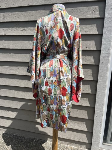 NEW WITH TAGS Natori Dynasty Kimono Robe Japanese Kimono Housecoat Dress Red L - Picture 5 of 14