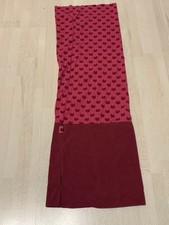 TCM Kinder 2in1 Schal mit Kapuze – Pink/Bordeaux – Katzenprint – Warm & Dehnbar