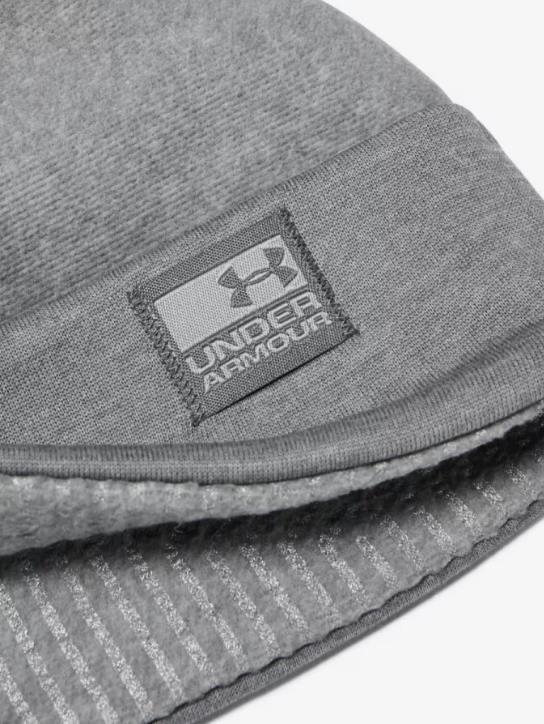 New Under Armour Men ColdGear Infrared Fleece Beanie Pitch Grey Cuff Hat OSFM
