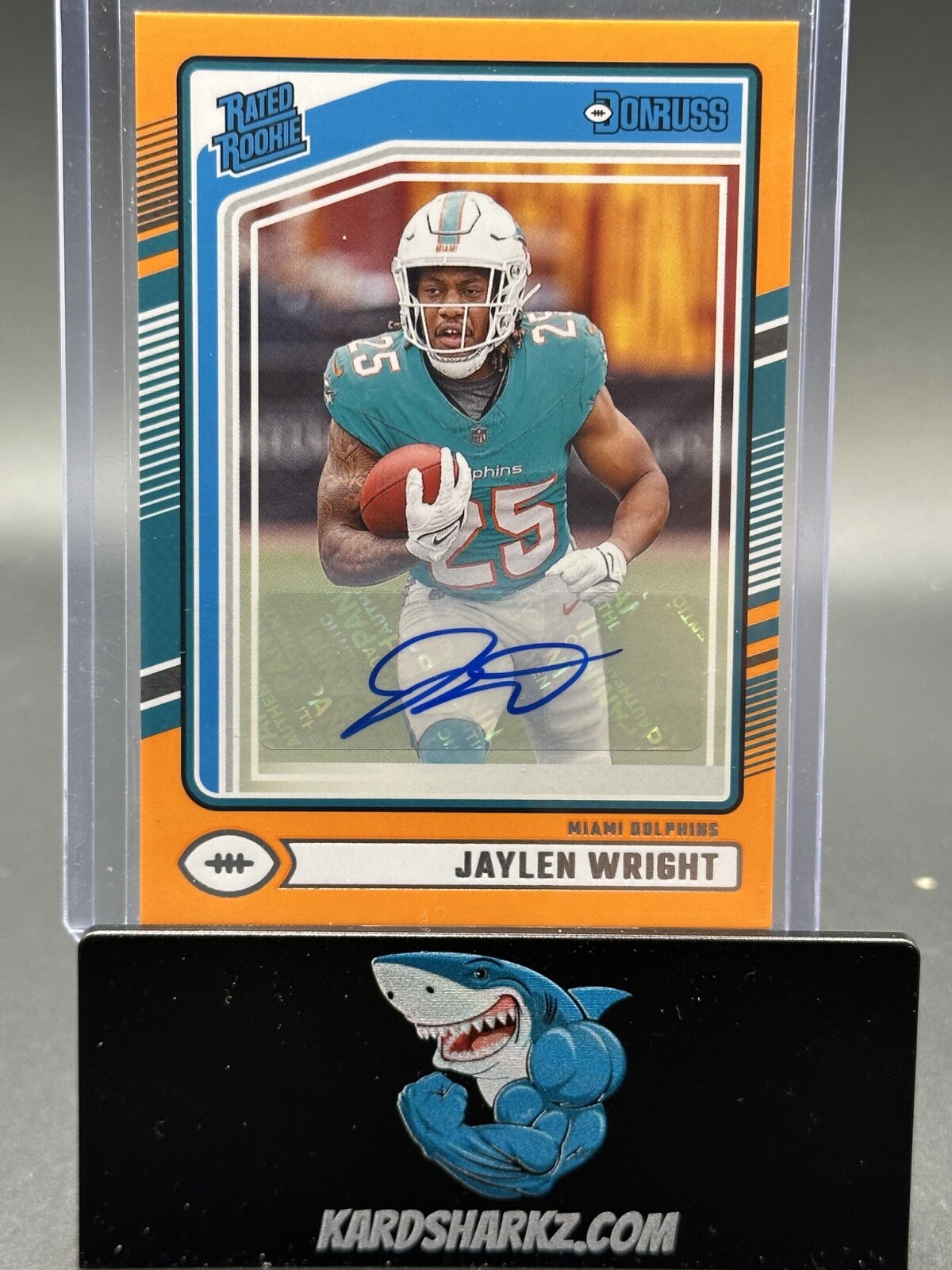 2024 Panini Donruss Rated Rookie ORANGE Autograph #344 Jaylen Wright RC AUTO