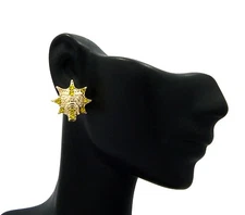 NEW GLO GANG PIECE METAL POST PIERCED EARRING - XE1125