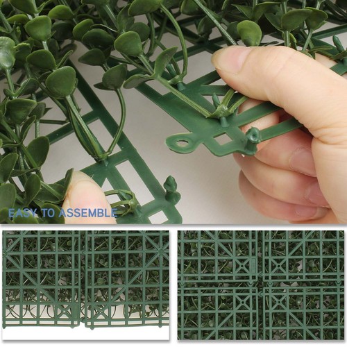 20"x20" Artificial Faux Olivia Buxus Leaf Privacy Fence Screen Decor Panel Hedge - Picture 6 of 8