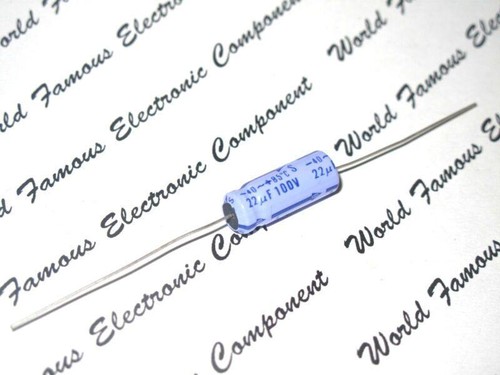 10pcs-MATSUSHITA 22uF (22µF) 100V Axial Hi-Fi Audio Electrolytic Capacitor - CE - Picture 2 of 4