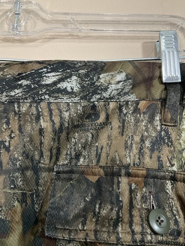 Cabelas Mens Mossy Oak Break Up Camo Cargo Pants 3XL Hunting Outdoors Tie Hem - Picture 4 of 9