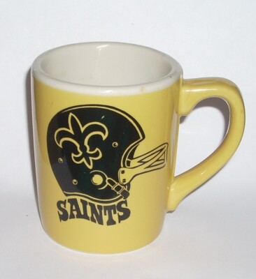 Vintage NFL New Orleans Saints 3.5" Coffee Mug Cup Helmet Football Team ...