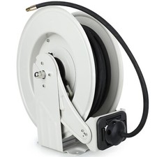 Fuel Hose Reel Retractable Grease  Oil Hose Reel 1/4" x 50' Auto Swivel Rewind