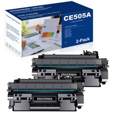 2PK CE505A Toner Cartridge Compatible With HP 05A LaserJet P2035 P2055DN P2035N