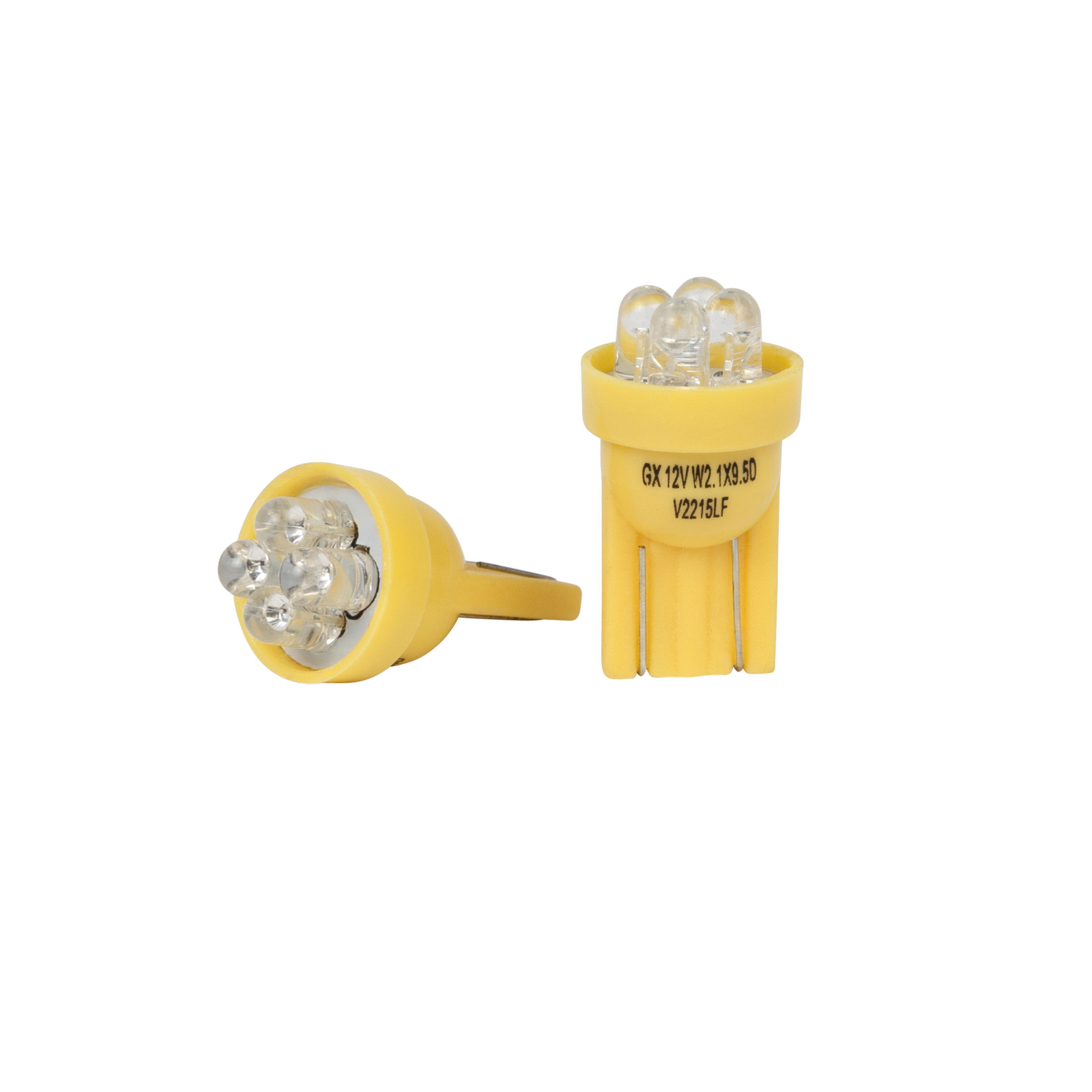 Ignition Line LED 12V Side & Tail Light Wedge Bulbs 501 Car Yellow Twin Pack