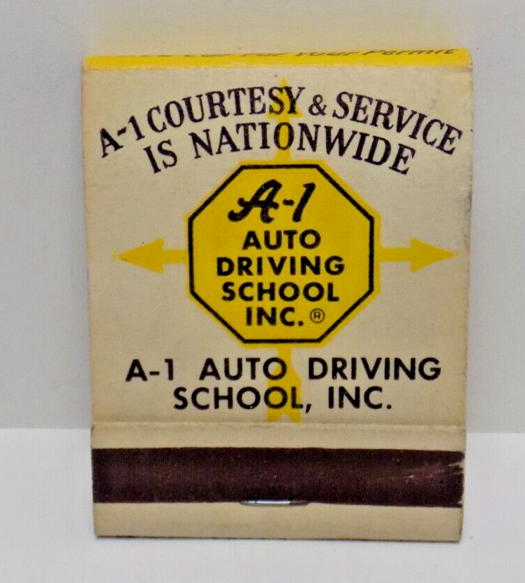 VINTAGE MATCHBOOK A1 AUTO DRIVING SCHOOL INC. NATIONWIDE eBay