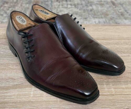 MEZLAN CUSTOM BURGUNDY OXFORDS / SHOES MEN SZ 9 MED