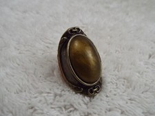 Brass-Copper Bead Ring Size 6 J38
