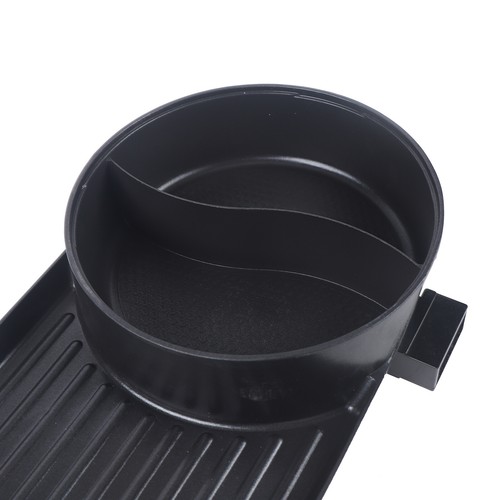 2 in 1 Elektrischer Antihaft Grill Hot Pot BBQ Grill Suppe Shabu Topf Barbecue 2200W - Bild 14 von 22