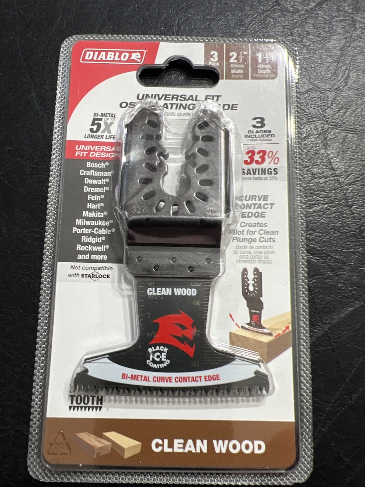 Diablo 2-1/2" Bi-Metal Universal Fit Oscillating Saw Blade – DOU250BW