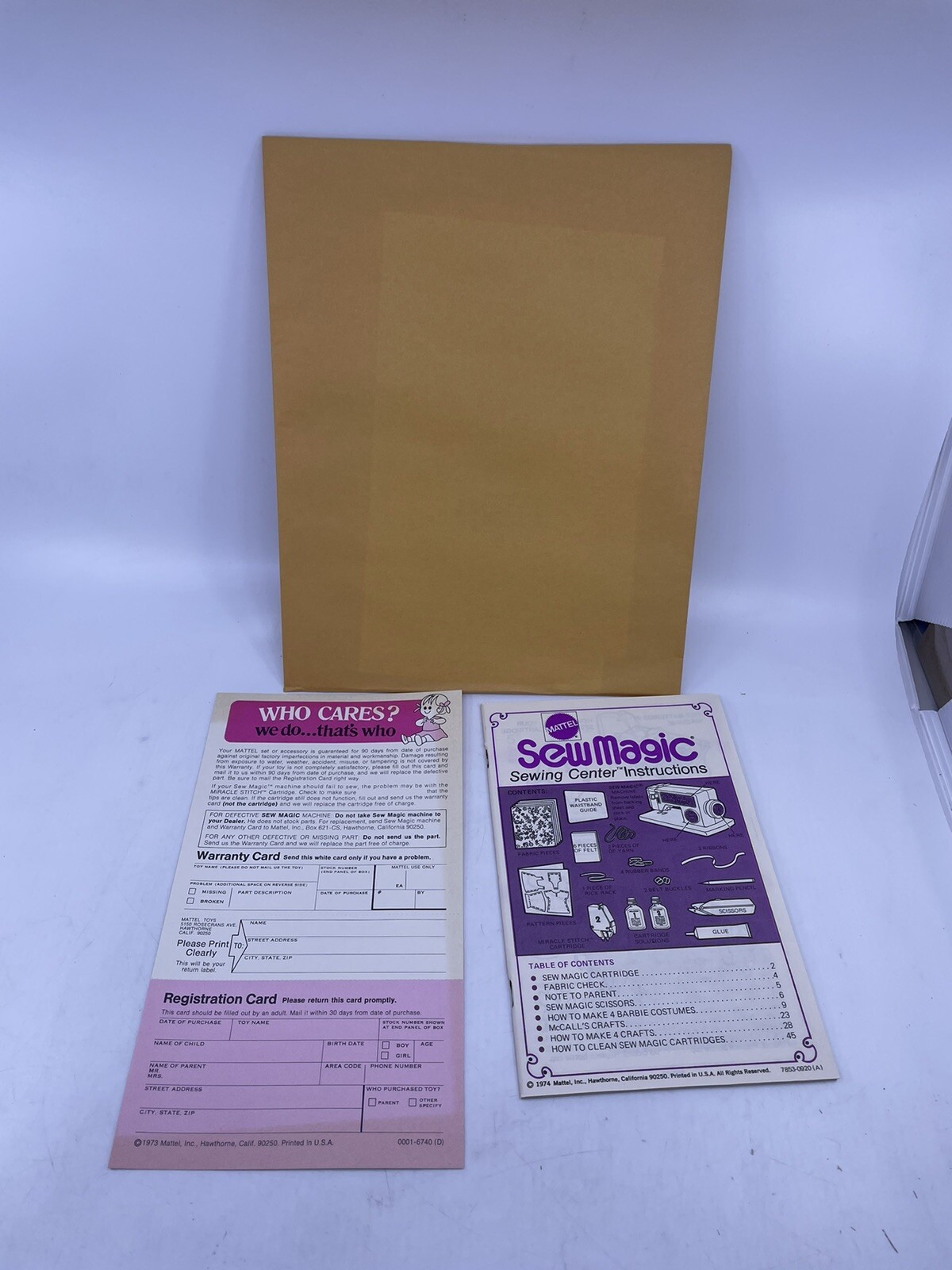 Vintage 1973 Mattel Sew Magic Barbie Fashion Set Clothes Making Kit NOS
