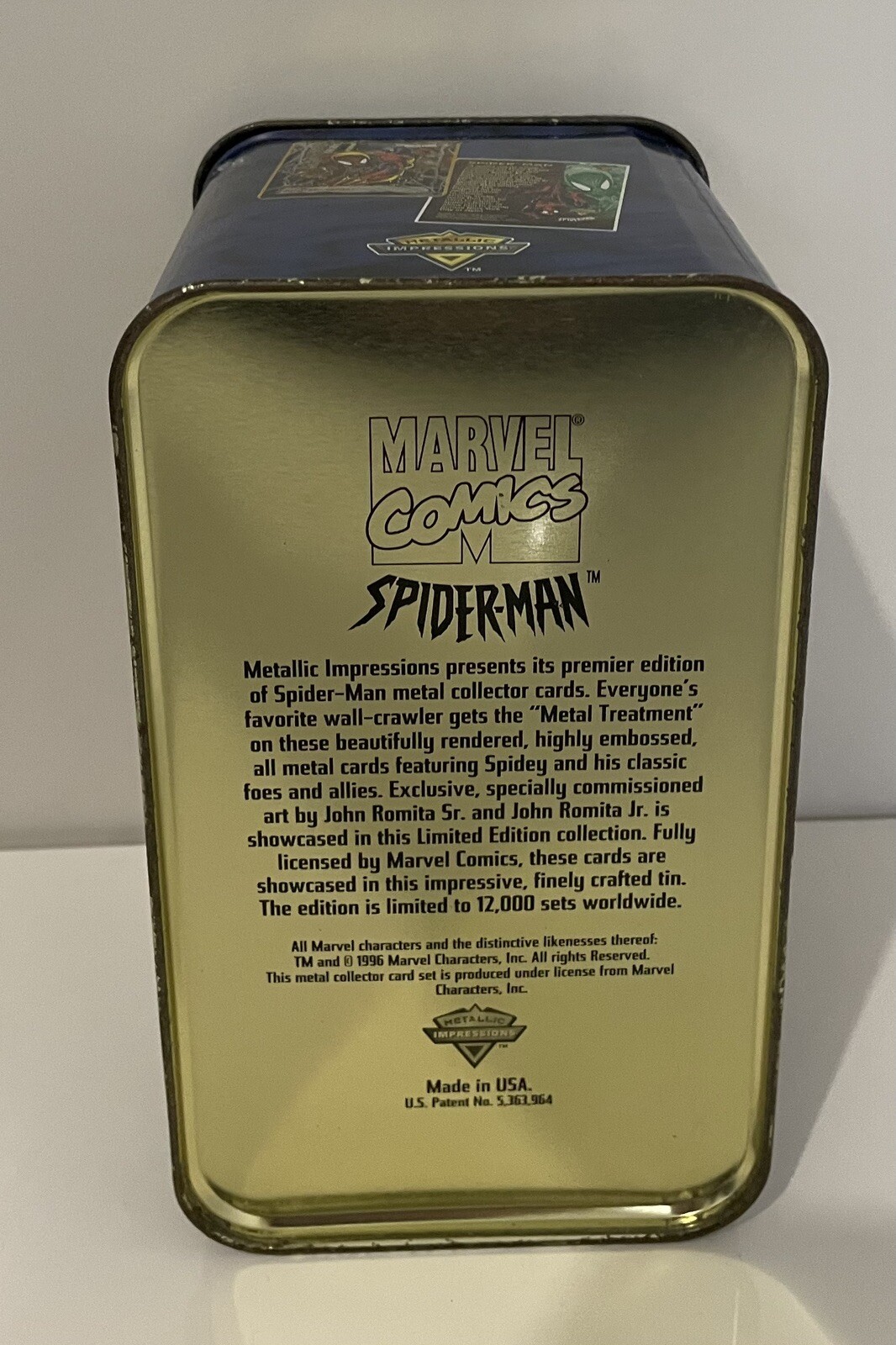 1996 Marvel Spider Man Metallic Impressions Collector Cards Limited