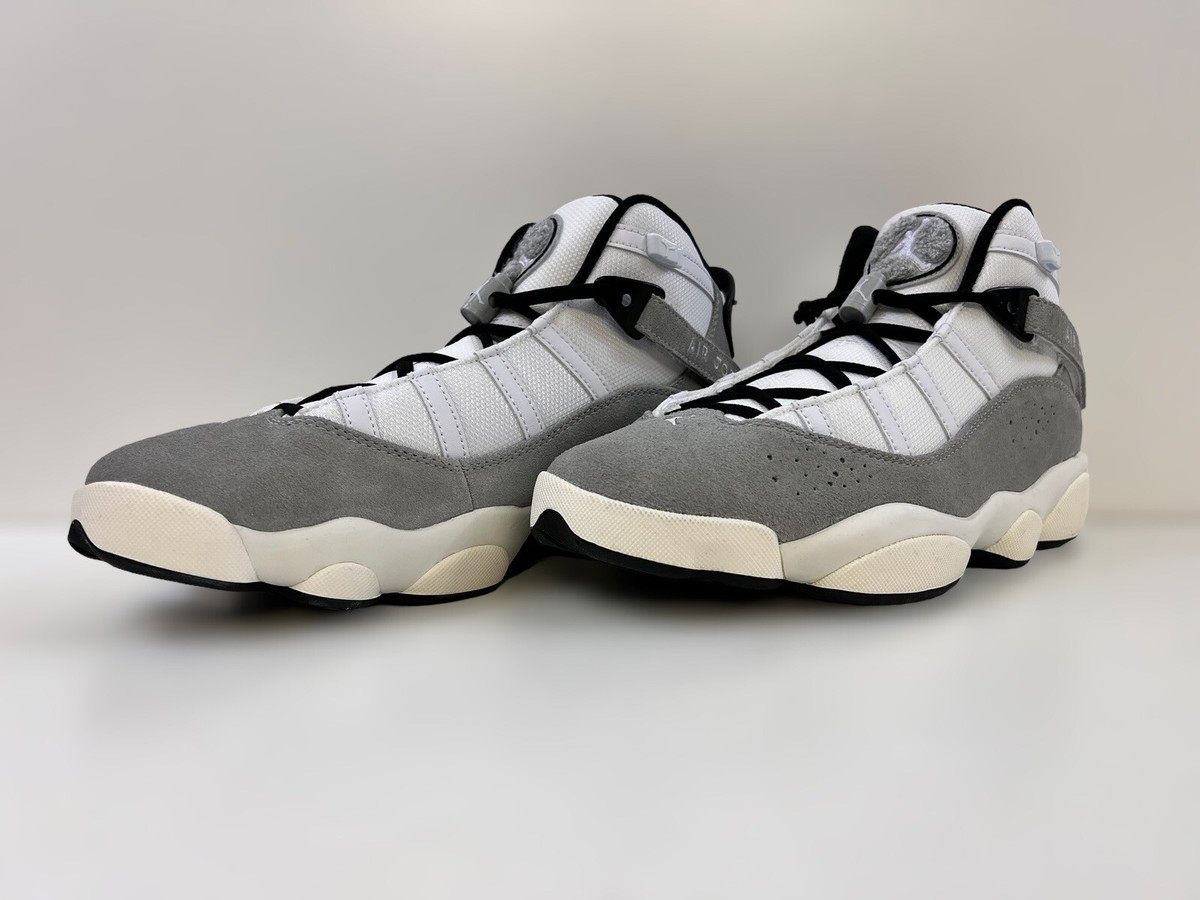 Nike Air Jordan Men\'s 6 Rings Smoke‎ Gray Size 10 FJ4650-077 Basketball Sport Nike Air Jordan 6 Rings Sail White Smoke Grey Black Men  main image 2