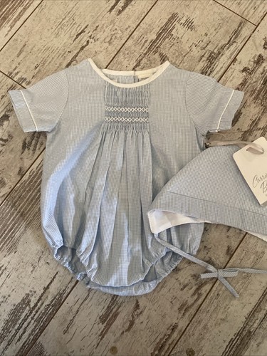 carriage boutique boy Smocked Outfit Nwt Size 3 Months - Picture 6 of 11