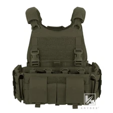 KRYDEX Tactical SCARAB Plate Carrier w MF IV Placard Mag Pouch Front Panel Green