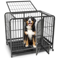 Dog house Kennel Steel Crate Cage with lock wheel 24" 30" 31" in long small pets