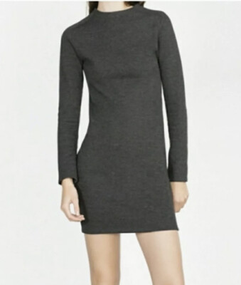 Zara Women's Dress Small W/B Collection Long Sleeve Ribbed Knit Sweater  Mini | eBay