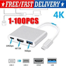 USB-C Type C HDMI Adapter Cable Converter Hub for Macbook Android Phone HDTV LOT