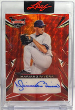 Mariano Rivera 2023 Leaf Vibrance Red Flood SUPER Prismatic Autograph Auto#d 1/1
