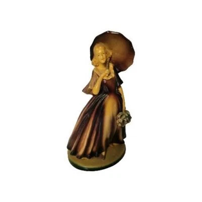 Vintage 15” Victorian Lady Figurine Statue with Parasol – Collectible Home Déco - Image 1 of 4