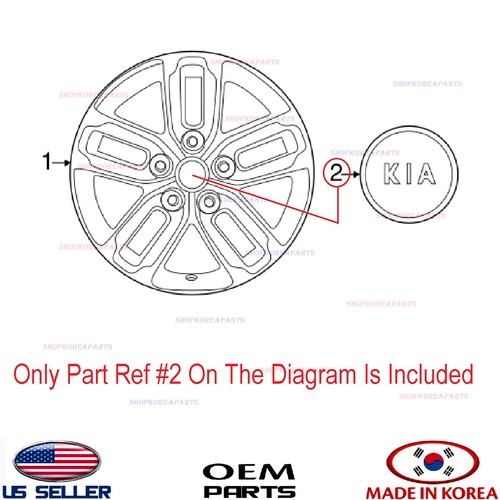 NEW Genuine Wheel Hub Center Cap Silver w/ Kia Logo OEM Kia Optima 2011