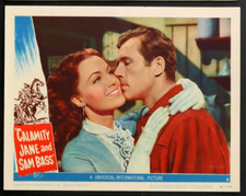 CALAMITY JANE AND SAM BASS 49' best lobby card DOROTHY HART HOWARD DUFF Western