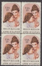 Scott # 1824 - US  Block Of 4 - Helen Keller/Anne Sullivan - MNH -1980