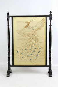 Antique Victorian Fire Screen Antique Fireplace Cover Firescreen