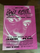 THE DALI RAVE - BIGGEST RAVE TENT EVER 91 A5 RAVE FLYER 1991 MINT CONDITION
