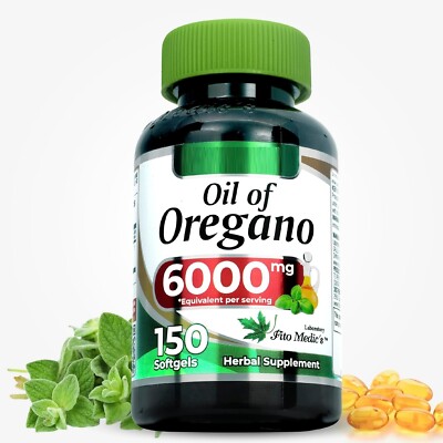 Oregano Oil 6000mg 150gels Contains Carvacrol