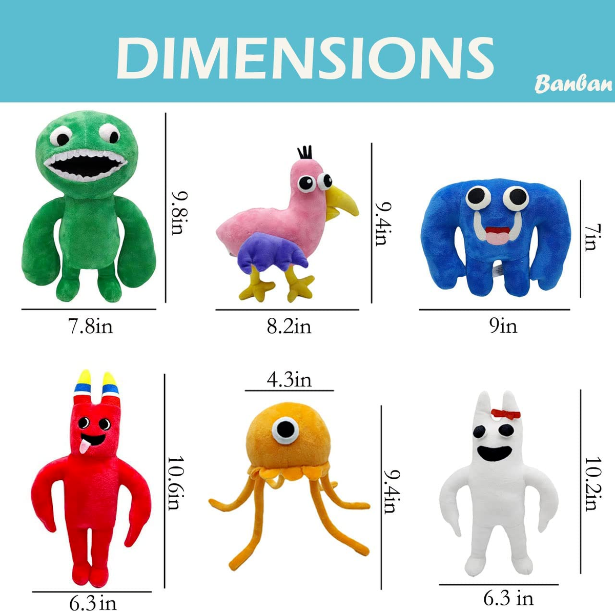 Pcs Garten of banban Jumbo Josh Opila Bird Banbaleena Plush toys