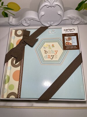 Carter’s Baby Days Memory Book Holds 140 Photos Pocket Pages New In Box 