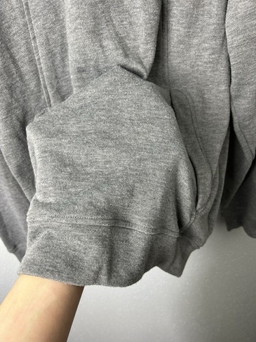 Sudadera con capucha Asics para mujer talla mediana con cordón gris claro ropa deportiva - Imagen 3 de 12
