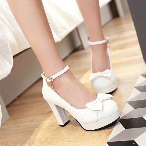Sweet Bow High Heels Shoes High Heel Shoes Platform Bottom