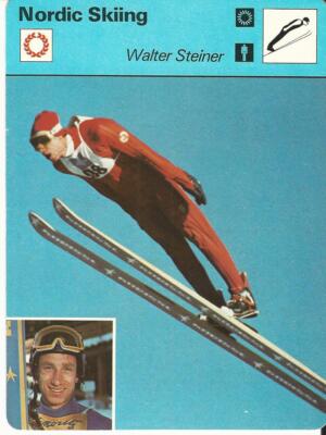 Carte Éditions Rencontre 1977 - Ski Nordique Walter Steiner