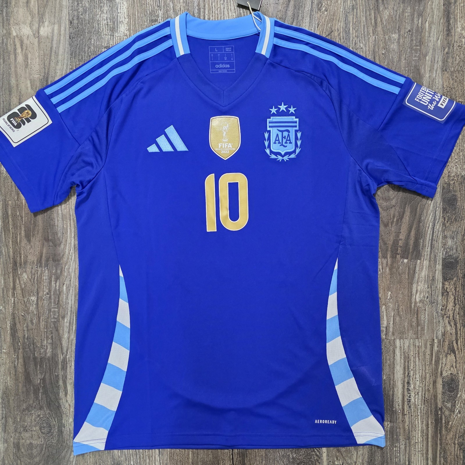 2024 Adidas Argentina Away Soccer Jersey Lionel Messi Men L Copa America Miami