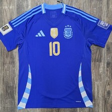 2024 Adidas Argentina Away Soccer Jersey Lionel Messi Men L Copa America Miami