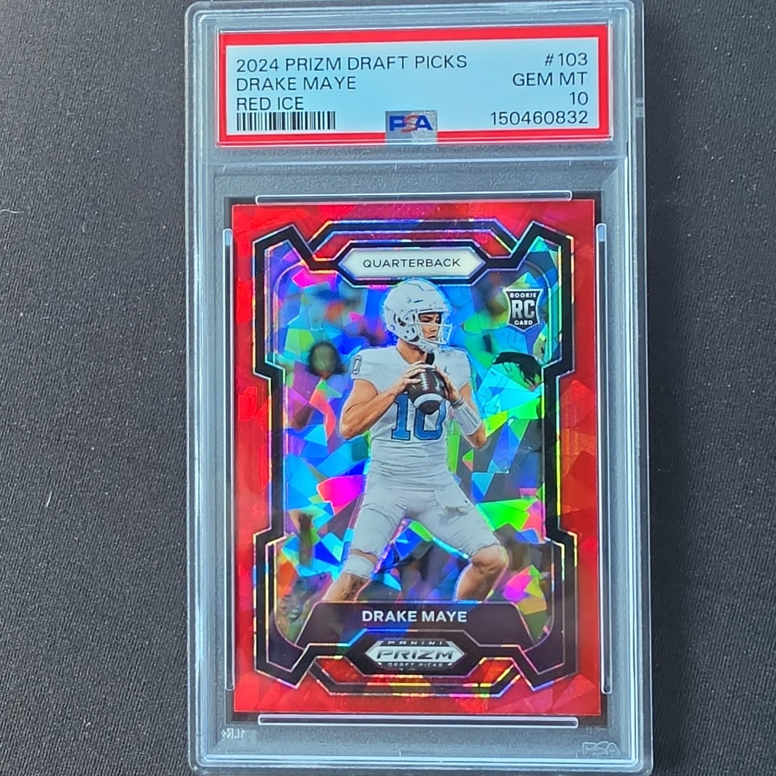 Drake Maye Panini Prizm Draft Picks #103 Red Ice