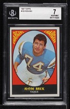 1967 Topps Ron Mix #125 BGS 7 HOF 0q3