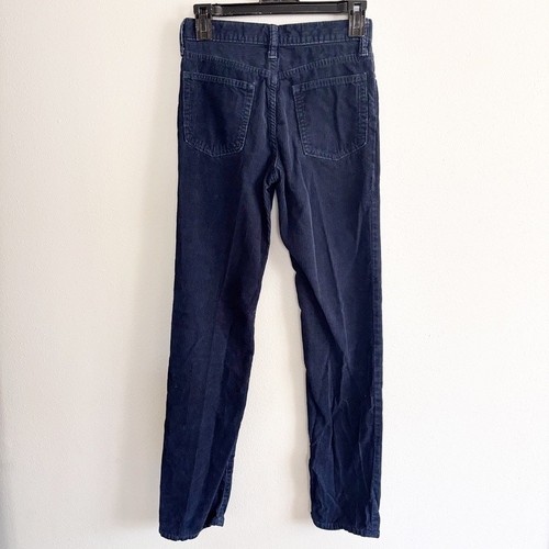Gap Kids Sz 16 Slim 90's Original Straight Navy Blue Corduroys Classic Uniform - Picture 2 of 11