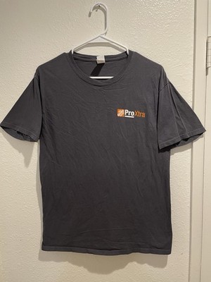 Fruit of the Loom Pro Xtra HD Cotton Men's Gray Graphic Logo Tee Crew Neck M