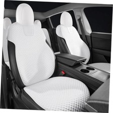 Ice Silk Car Seat Cover for Tesla Model Y 2020 2024 5 Model Y 2020-2024 White