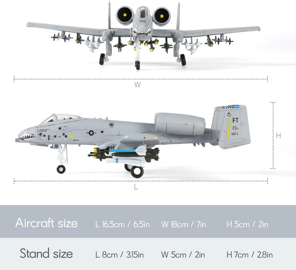 Modellino aereo militare kit in metallo pressofuso, per adulti - Immagine 2 di 4