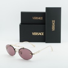 New Versace VE2295 1252/1A Pale Gold/Violet 56-16-145 Sunglasses