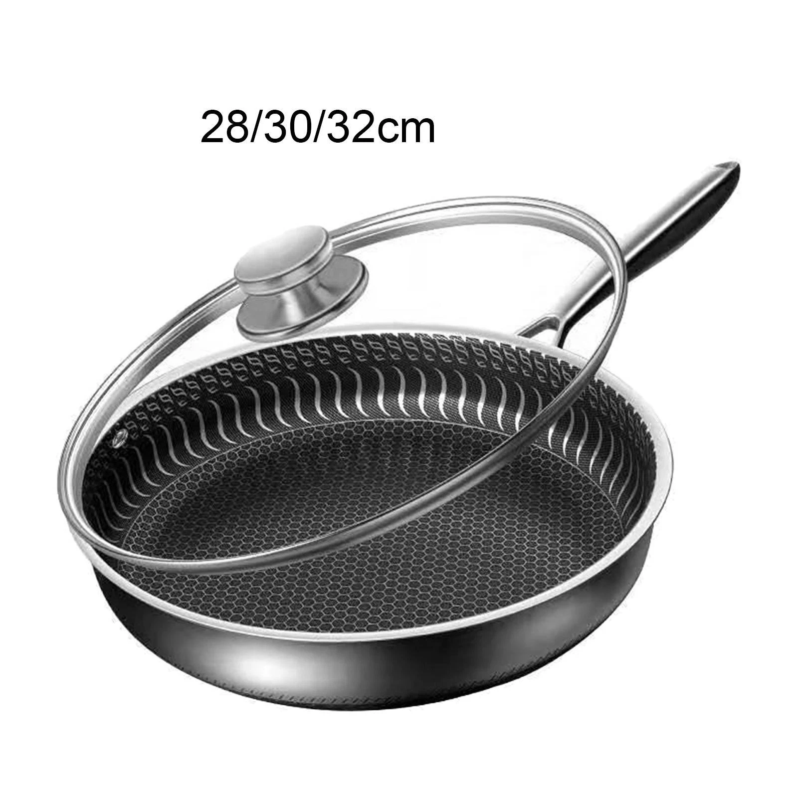 Frying Pan Cookware Nonstick with Lid Easy Cleaning Honeycomb Coating Sauce Pan